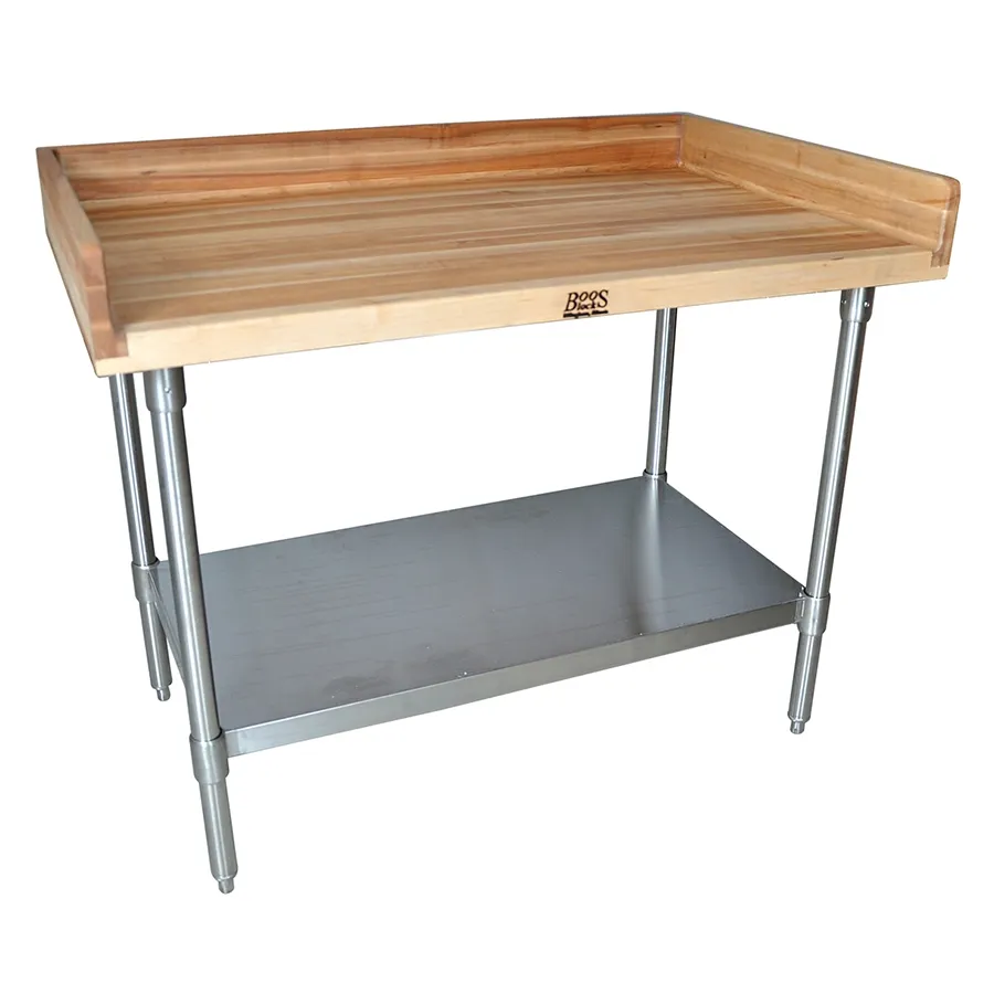 BK Resources MBTG-4830 Bakers Table with Galvanized Undershelf
