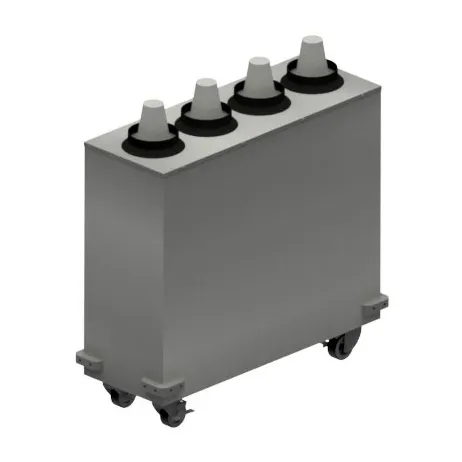 BK Resources MCD-4X1 Cup Dispenser - 12" W x 33" D x 31" H, 4 Stn, 8-46 oz Cups, 18/304, 4 Casters