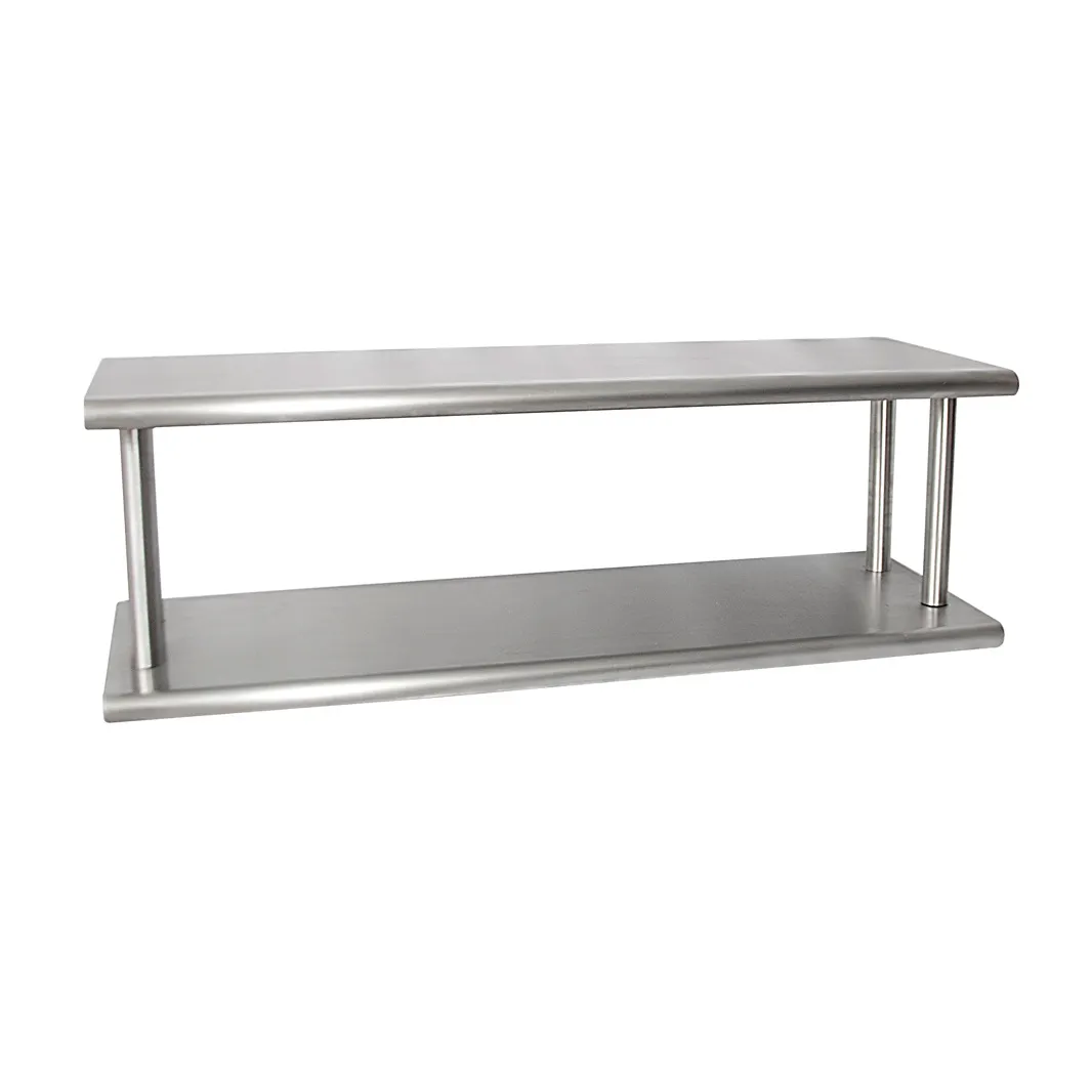 BK Resources PTS-18120-2 Stainless Steel Double Tier Pass Through Shelf - 120"W x 18"D