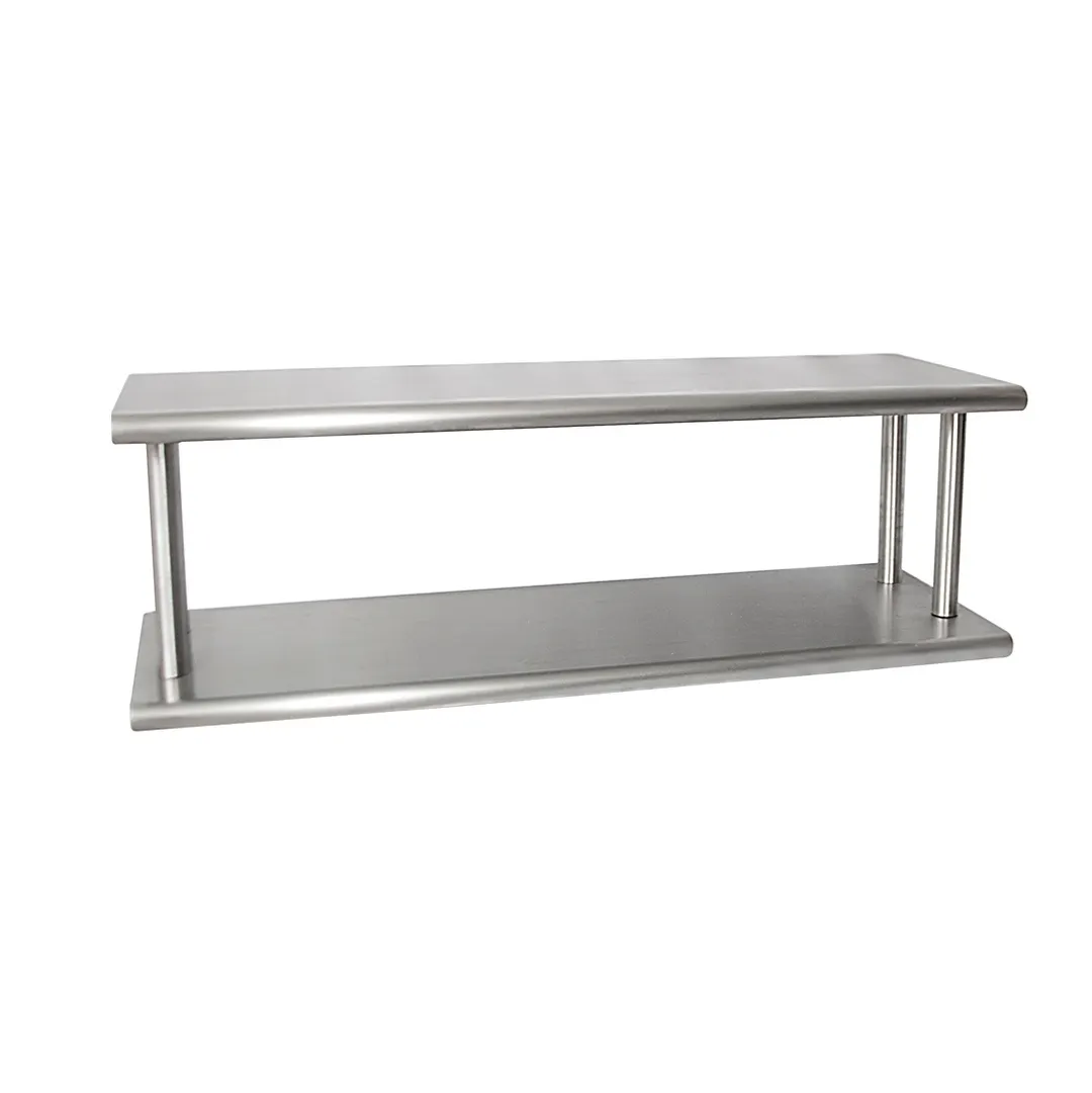 BK Resources PTS-24108-2 Stainless Steel Double Tier Pass Through Shelf - 108"W x 24"D