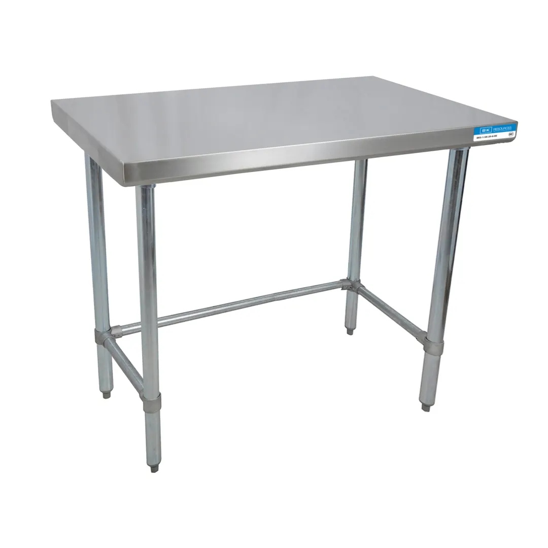 BK Resources QVTOB-7236 72" Stainless Steel Top 63" - Work Table
