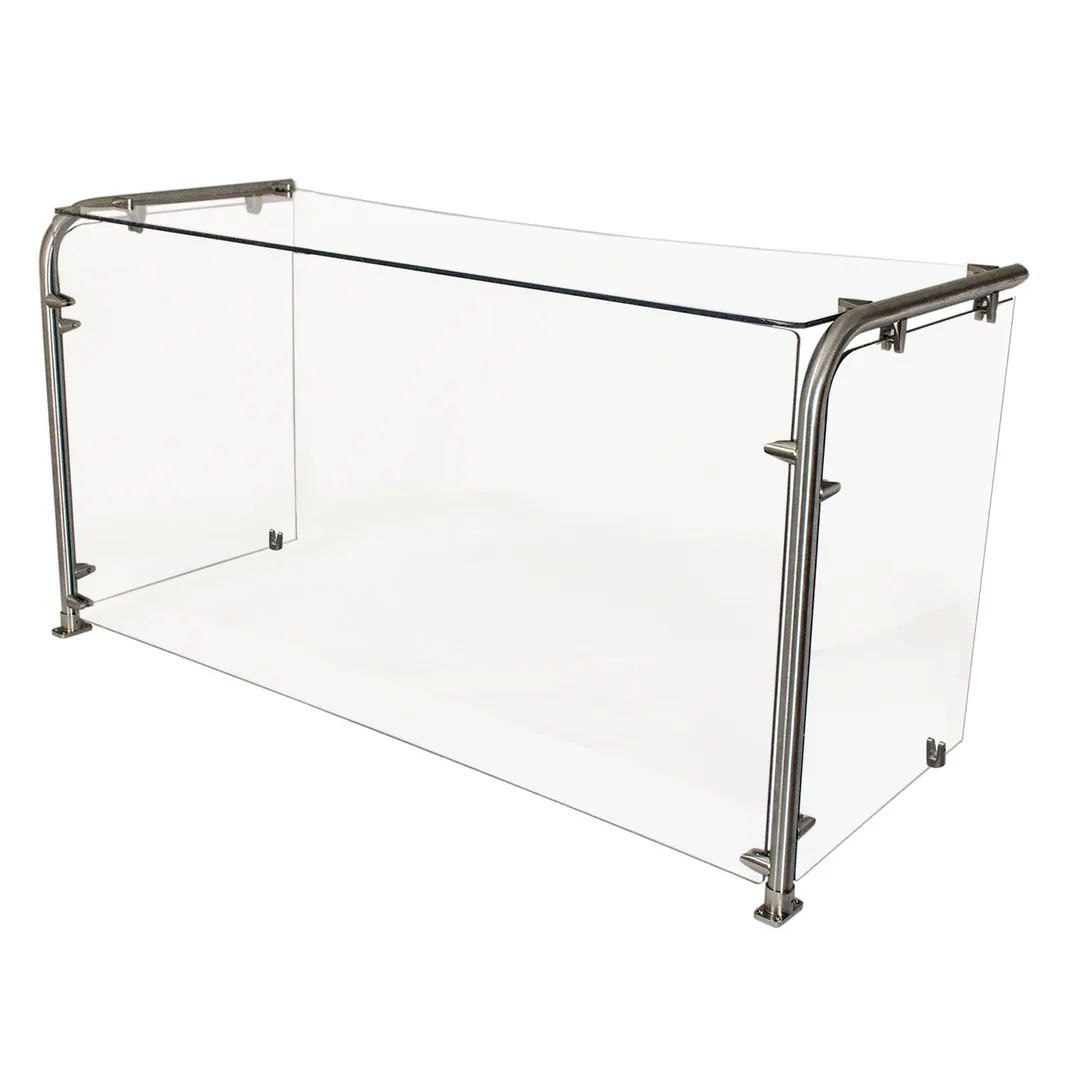 BK Resources SG-90CS-72G 90° Angled Sneeze Guard, Cafeteria Style, 72"