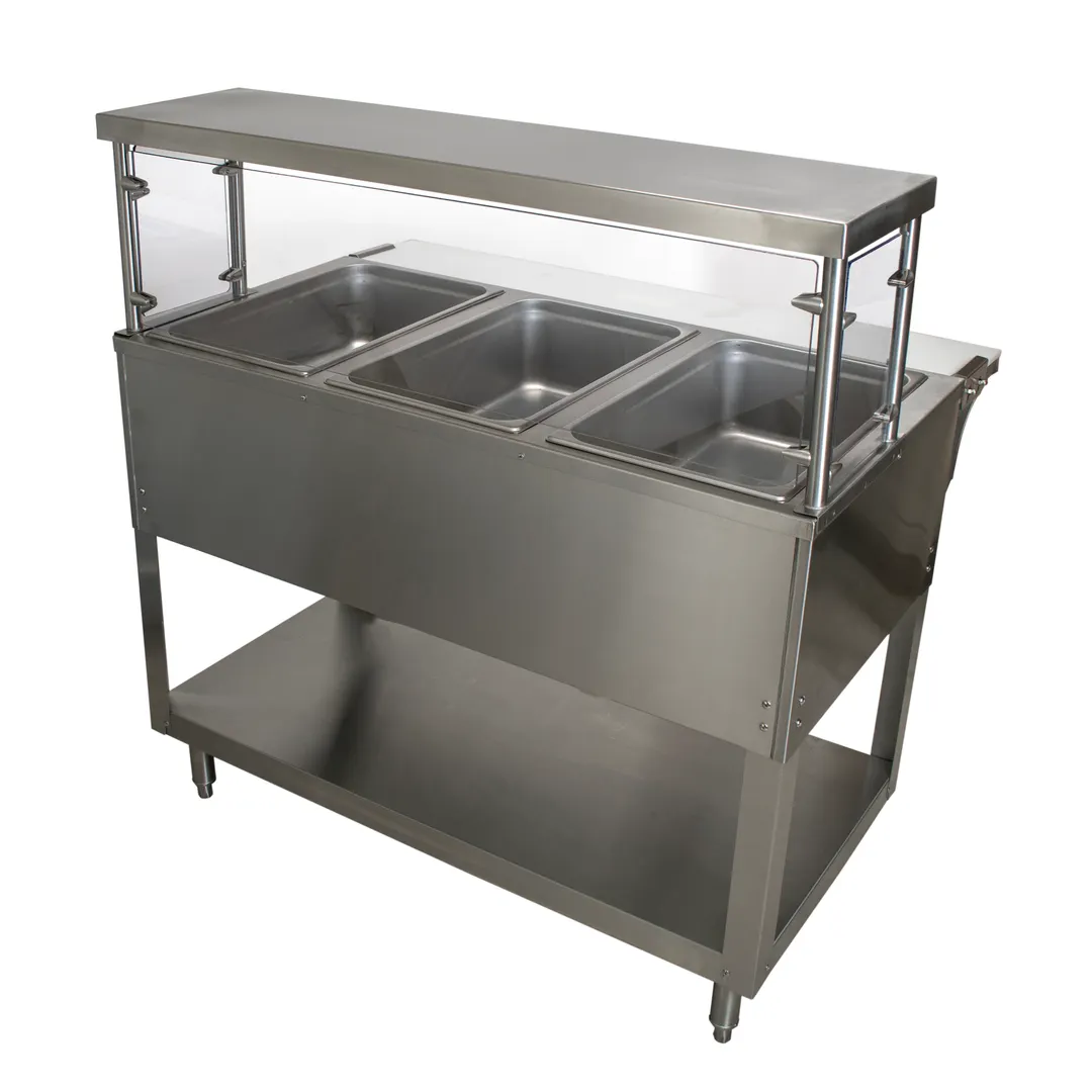 BK Resources SG-FCS-2 Cafeteria Shelf with Sneeze Guard