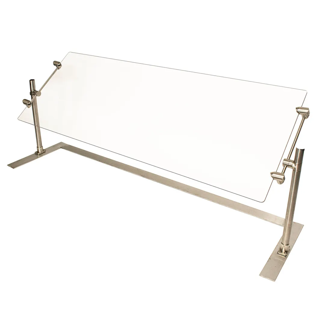 BK Resources SG-P-60 Portable Adjustable Sneeze Guard, 60"