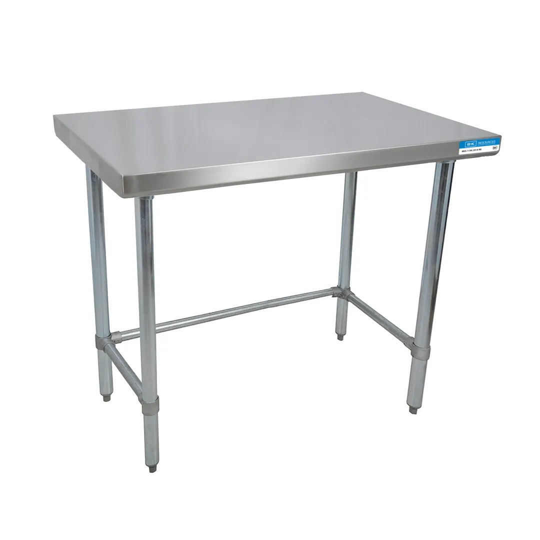 BK Resources SVTOB-2424 24" Open Base Work Table, Stainless Steel Base / Flat Top