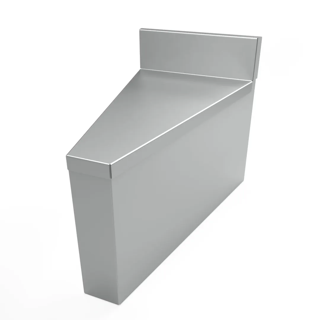 BK Resources UAF-I-2521 Underbar Corner Filler, Rear Angle, 25⁰