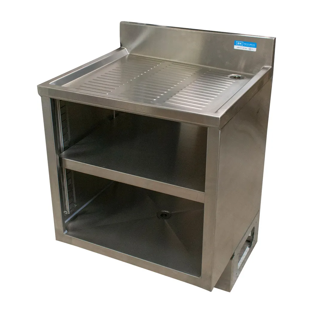 BK Resources UBB-21-GC241 Underbar Glass Rack Unit, Drainboard Top