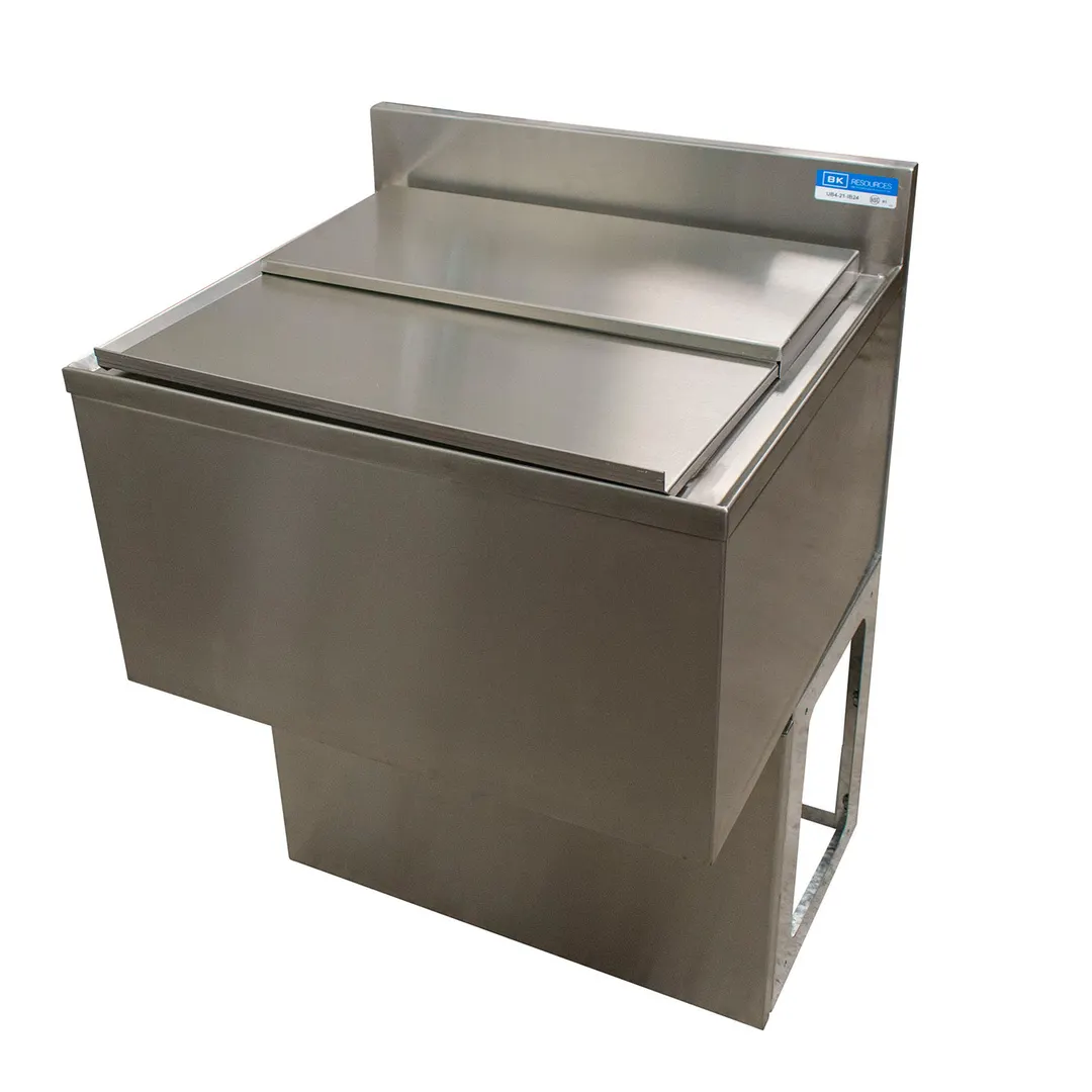 BK Resources UBB-21-IB30 30" Underbar Ice Bin / Cocktail Unit, 97 lbs Capacity