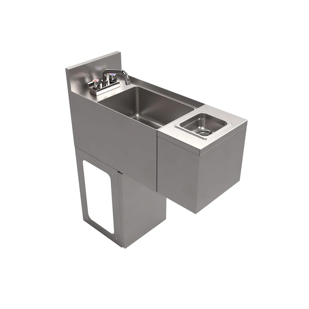 BK Resources UBB-21-SS12-GR-PG Underbar Sink Units, 1 Compartment without Drainboard