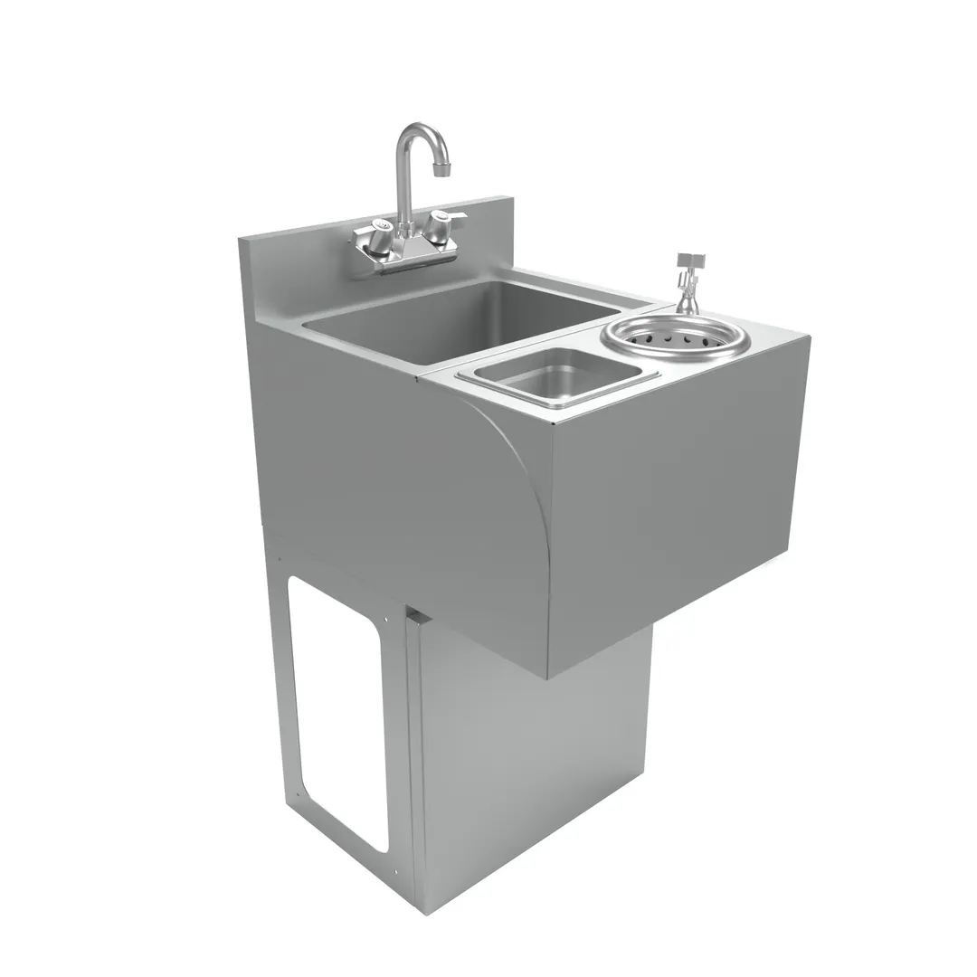 BK Resources UBB-21-SSP18-P-G Underbar Sink Units, 1 Compartment without Drainboard