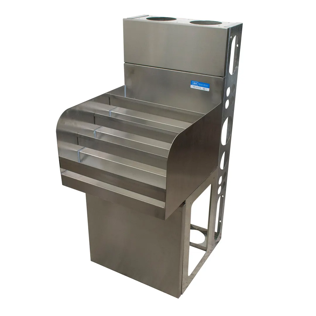 BK Resources UBDW-18-LD36 36"W Underbar Liquor Bottle Display Unit, (40) bottle capacity