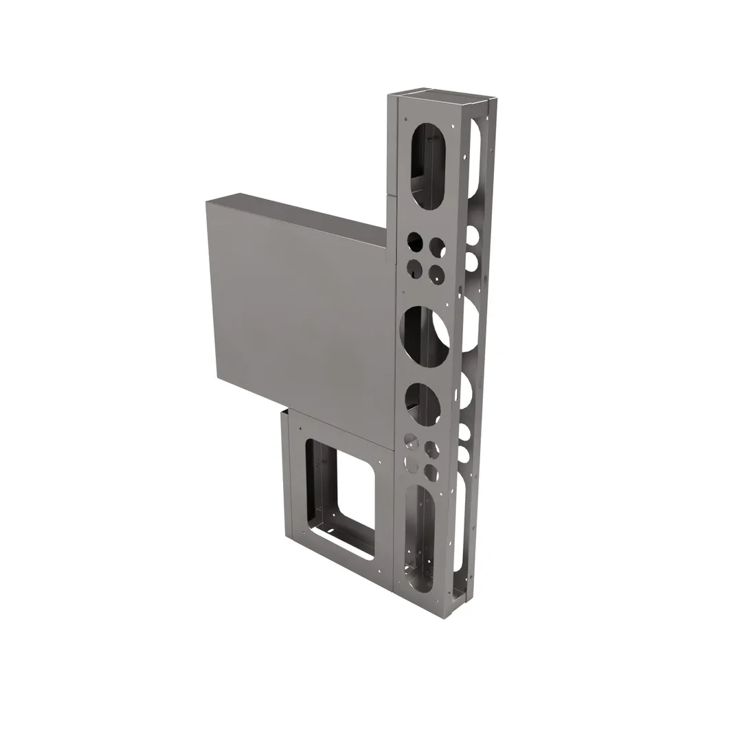 BK Resources UBDW-21-SGH4 Soda Gun Holder with Drain Tube / 41"H (fits All Styles of Post Mix Gun)
