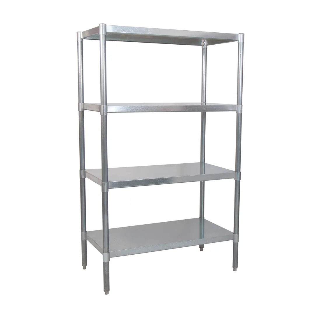 BK Resources VSU6-6724 4 Shelf Galvanized Steel Dry Storage Shelving Unit - 67" x 24" x 72"