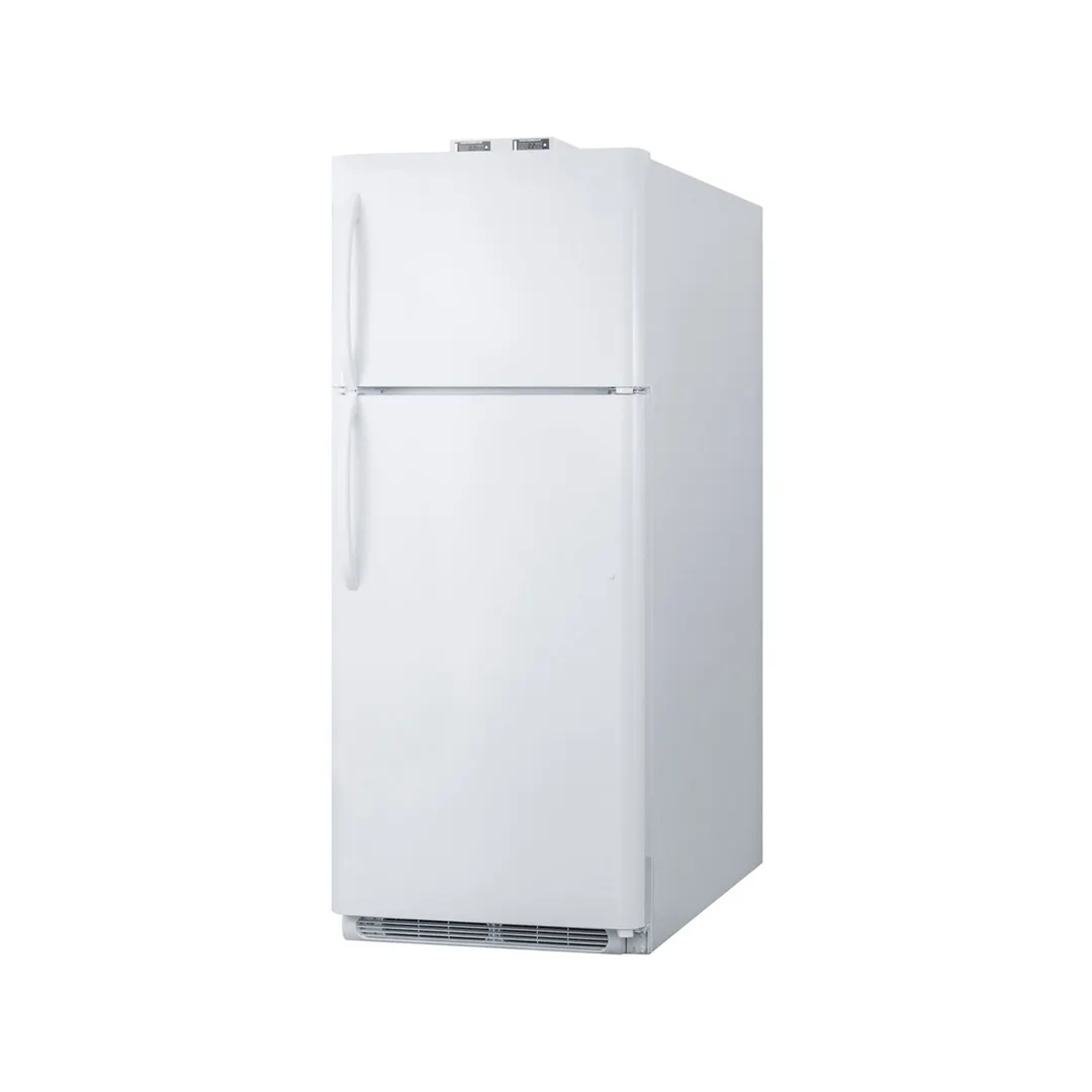 Summit BKRF18W 30" Break Room Refrigerator-Freezer in White, Reversible Door, 18 cu. ft.
