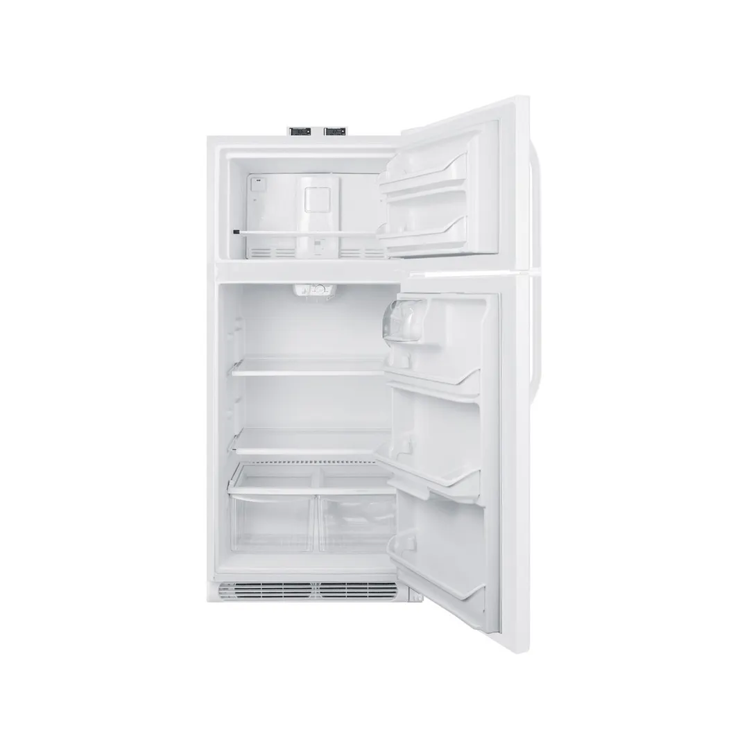 Summit BKRF18W 30" Break Room Refrigerator-Freezer in White, Reversible Door, 18 cu. ft.