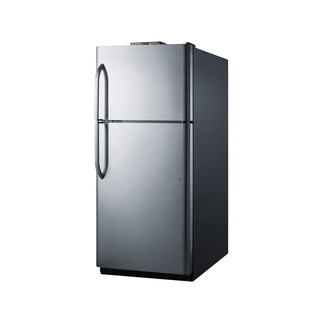 Summit BKRF21SS 30" Break Room Refrigerator-Freezer in Black, Stainless Steel Door, 21 cu. ft.