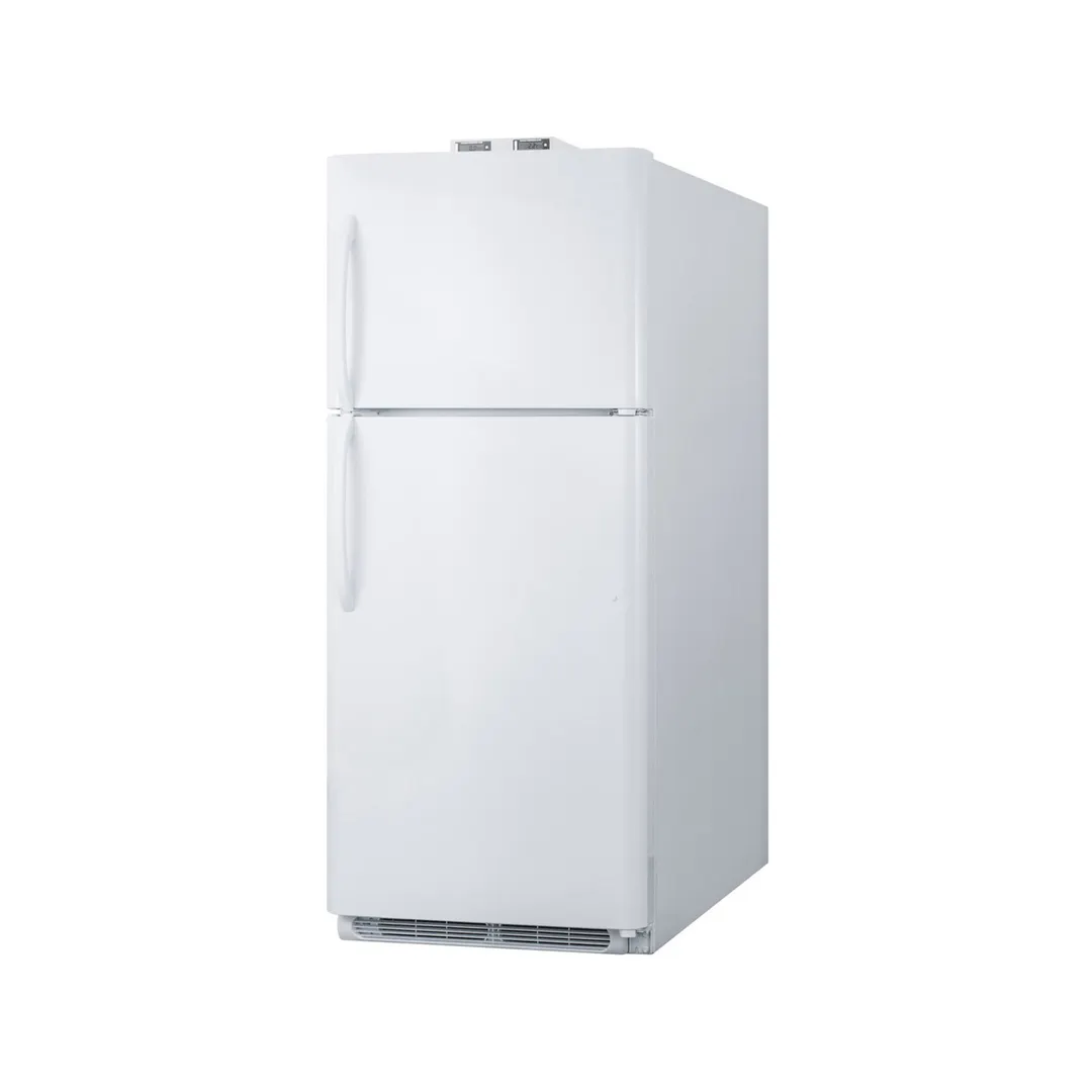 Summit BKRF21W 30" Break Room Refrigerator-Freezer in White, Reversible Door, 21 cu. ft.