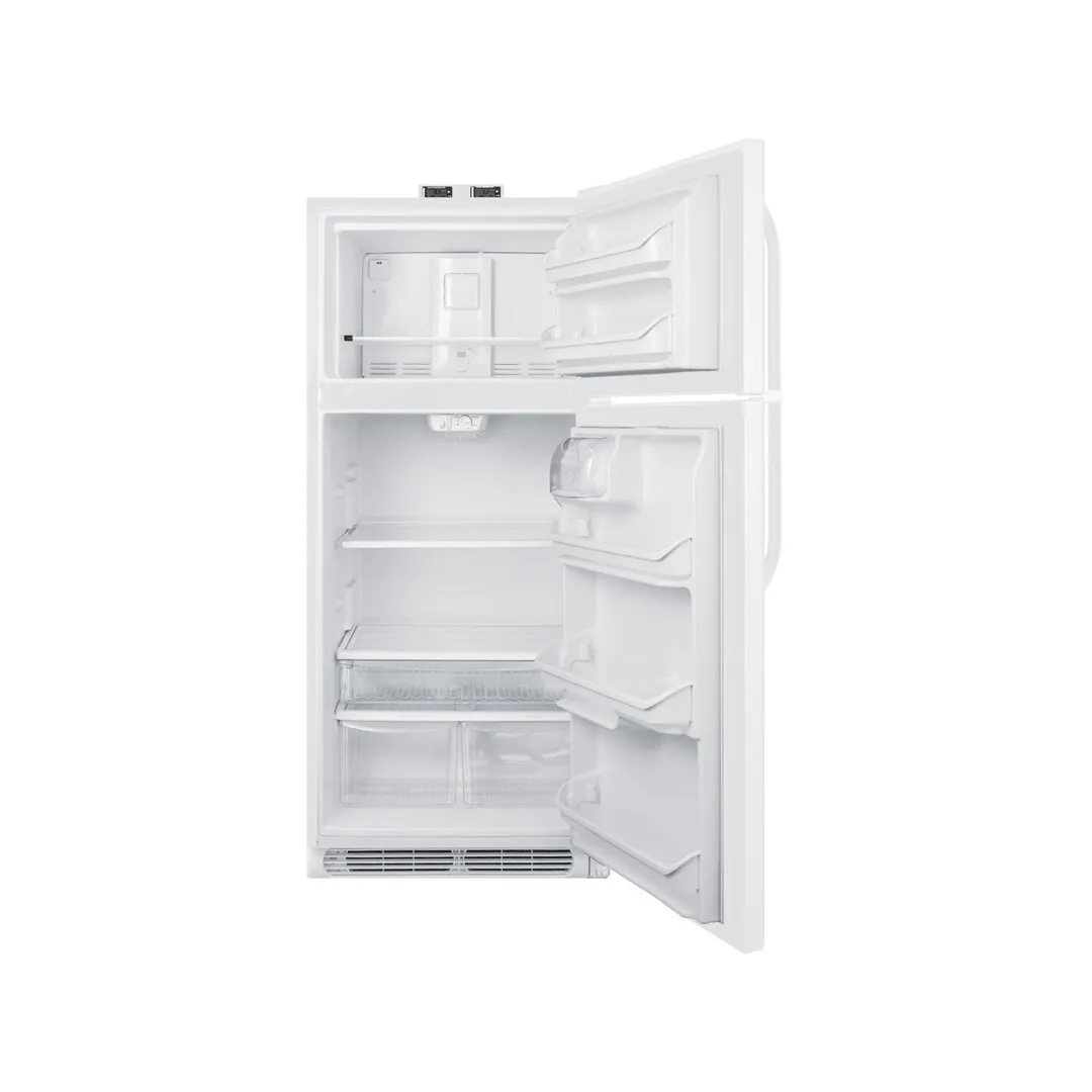 Summit BKRF21W 30" Break Room Refrigerator-Freezer in White, Reversible Door, 21 cu. ft.