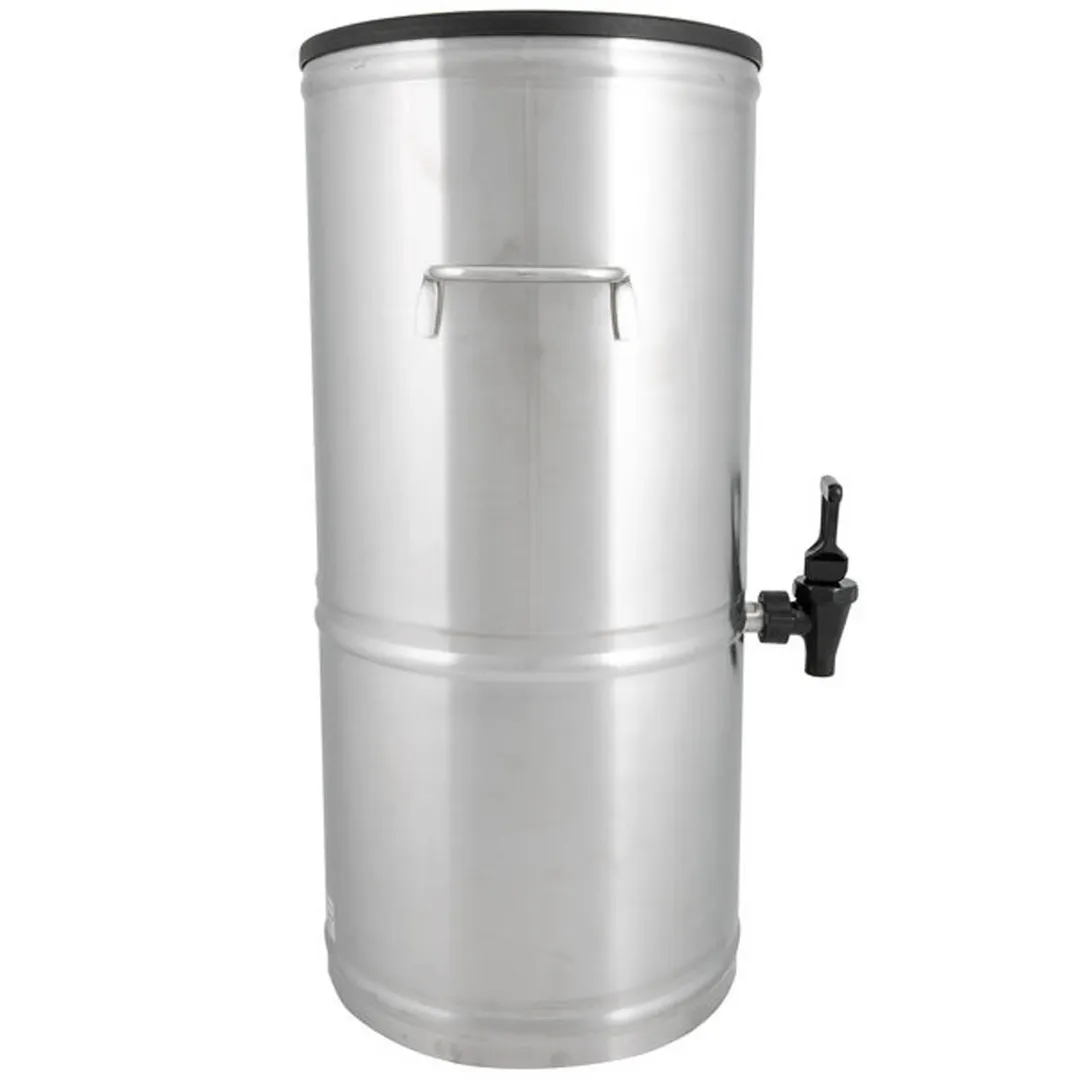 Bloomfield 8802-5G Round Stainless Steel Iced Tea Dispenser - 5 gal / Single Valve