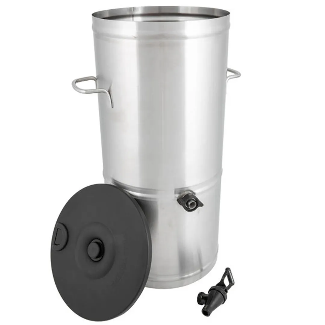 Bloomfield 8802-5G Round Stainless Steel Iced Tea Dispenser - 5 gal / Single Valve