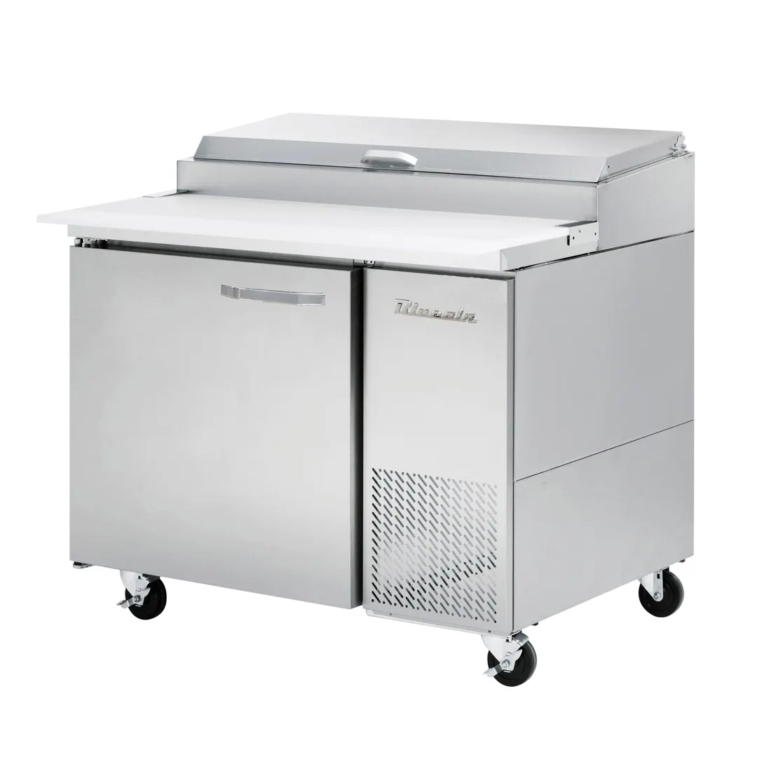 Blue Air BAPP44-HC 44" 1-Section Refrigerated Pizza Prep Table w/ 1 Door, (6) 1/3 Size Pan