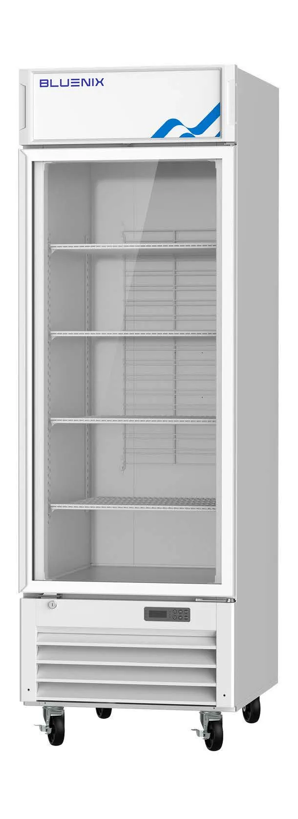 Blue Air BGM23W-HC 27" One-Section Glass Door Merchandiser, 23 Cu Ft, White Steel, 1/2 HP, 115V