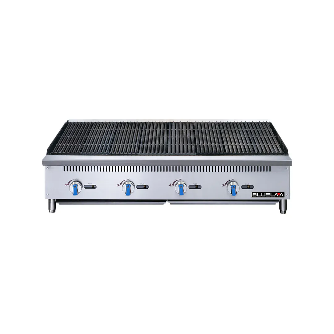 Blue Air BLCB48 47" Countertop Gas Radiant Charbroiler w/ (4) Burners, 140.000 BTU