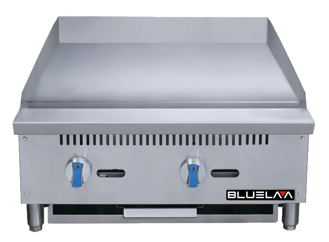Blue Air BLGM24-24D 26" Countertop Gas Griddle with Manual Control, 3/4" Steel Plate, 60.000 BTU
