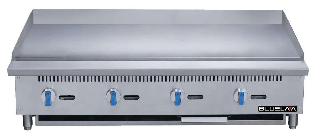 Blue Air BLGM48-24D 48" Countertop Gas Griddle with Manual Control, 3/4" Steel Plate, 120.000 BTU