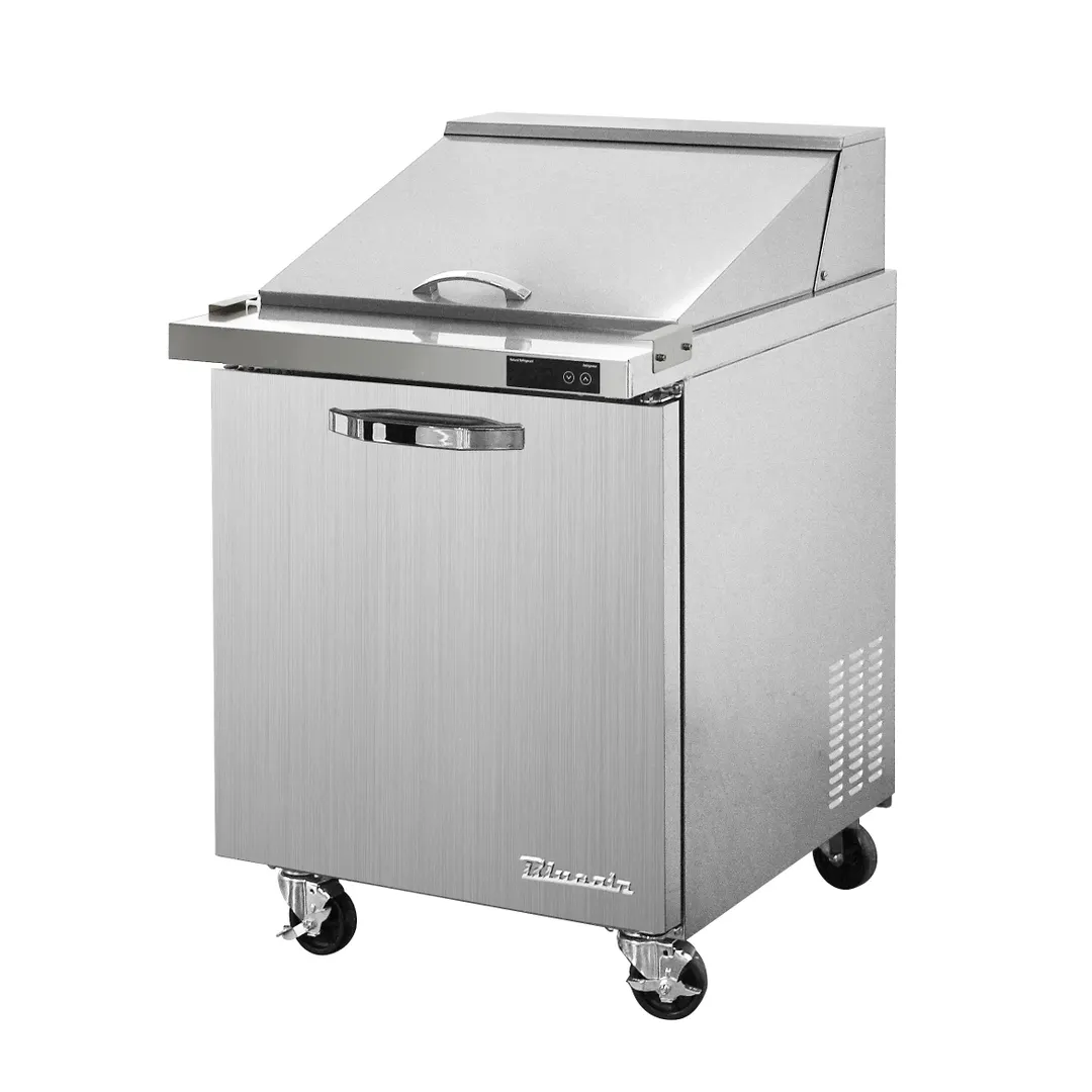 Blue Air BLMT28-HC 27" One Section Mega Top Sandwich Prep Table w/ 1 Door, 12 Pans, 7 cu. ft.