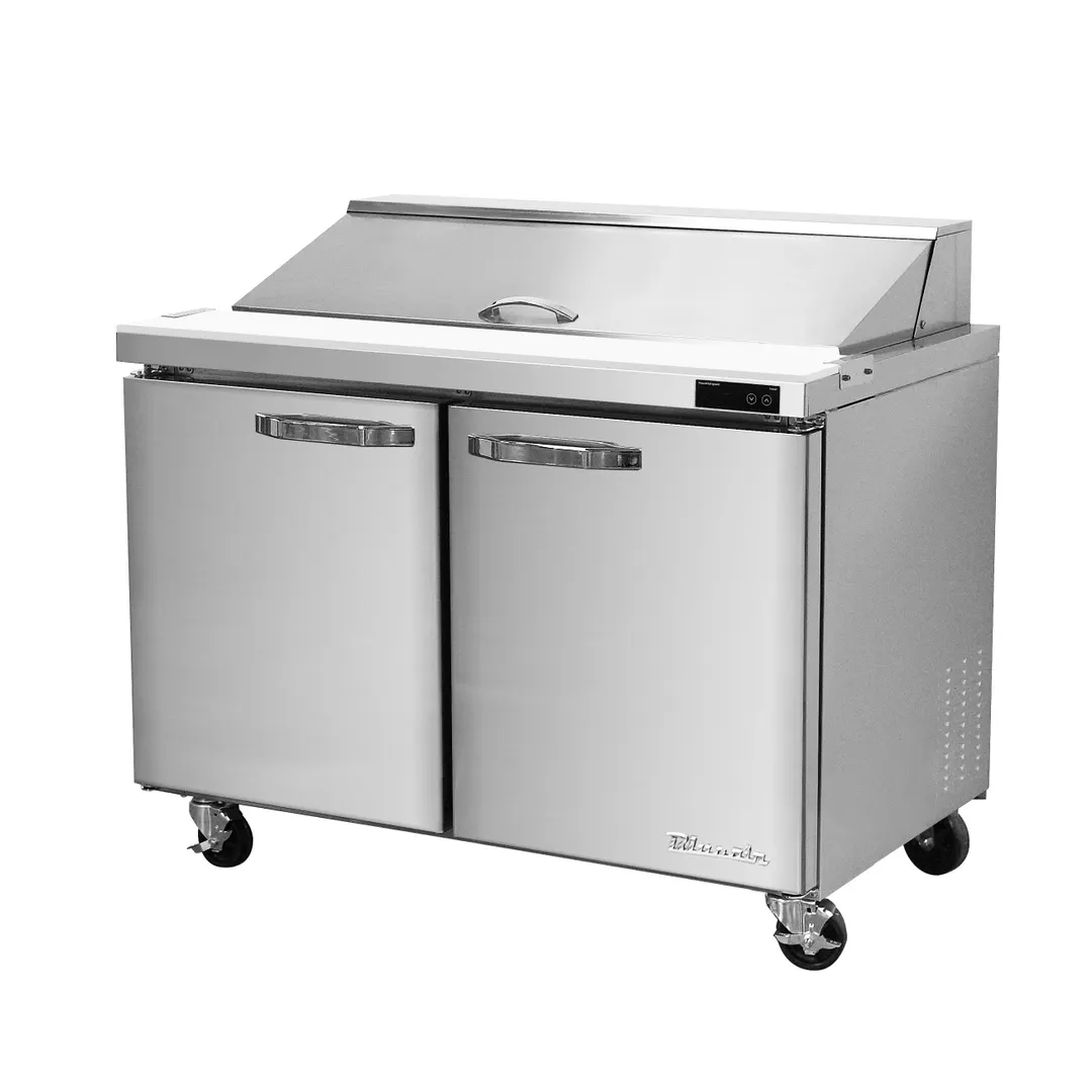 Blue Air BLPT36-HC 36" Two Section Sandwich & Salad Prep Table w/ 2 Doors, 10 pans, 9.5 cu. ft.