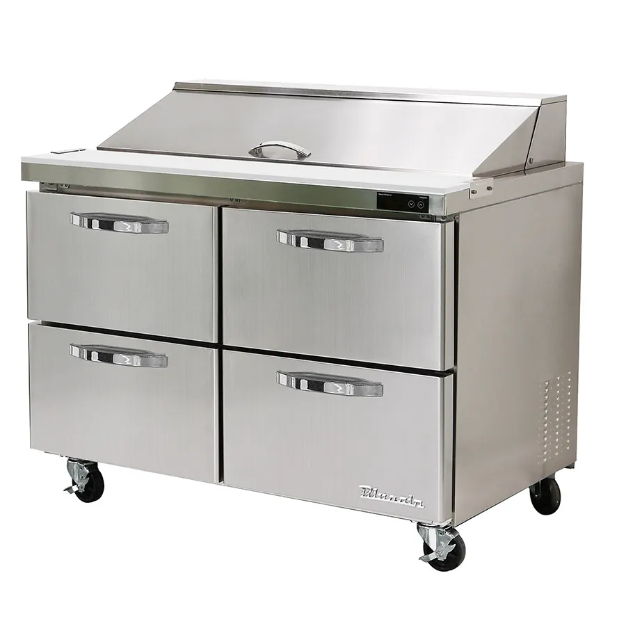 Blue Air BLPT60-D4-HC 60" Two Section Sandwich & Salad Prep Table w/ 4 Drawers, 16 pans, 16.7 cu. ft.