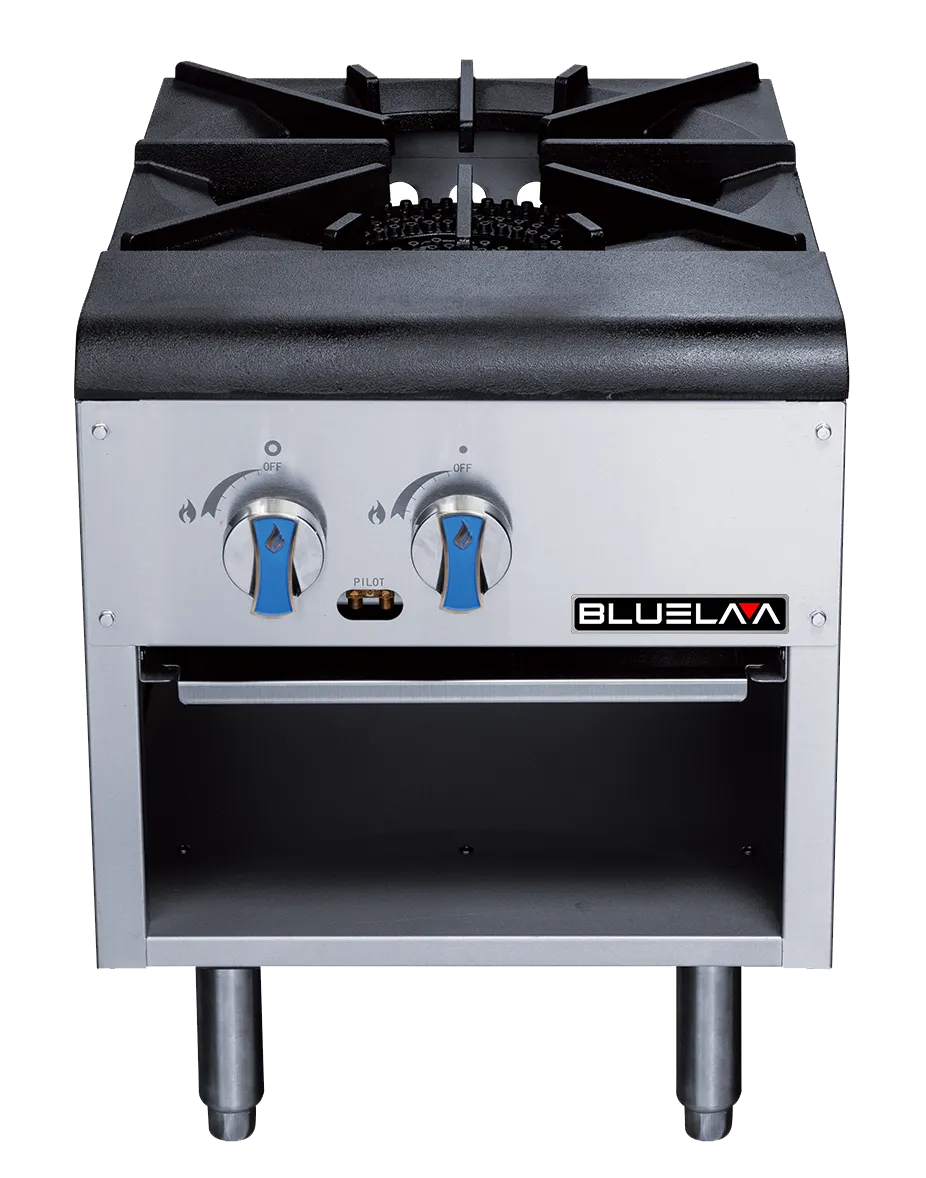 Blue Air BLSP1 Stock Pot, Two-Ring Burner, 18"W x 27-1/2"D x 22-5/8"H 80,000 BTU/H Gas Steel/Aluminum
