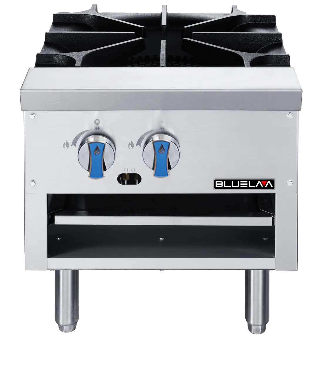 Blue Air BLSP1-L Low Stock Pot, 18" 3‑Ring Burner Stainless Steel, 18" x 24‑1/4" x 18" 80,000 BTU/H