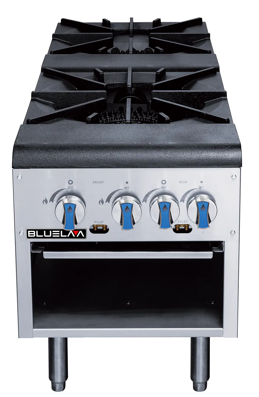 Blue Air BLSP2 18" Stock Pot, Lift‑Off Burners, Stainless Pilots/Tubing, 160,000 BTU/H, 18"W x 52‑1/4"D