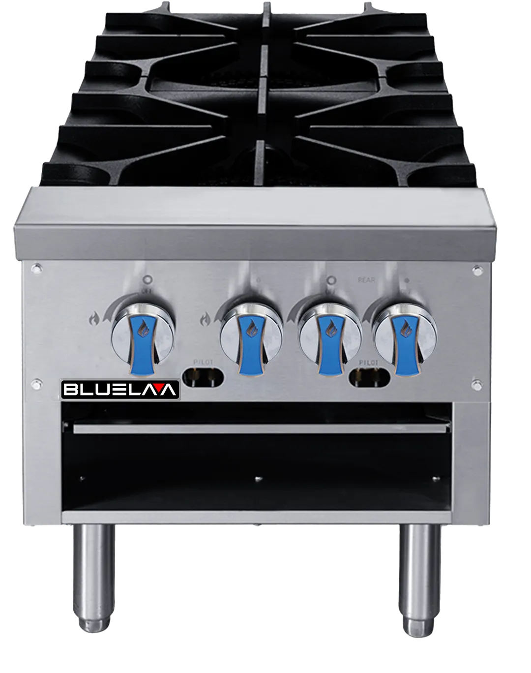 Blue Air BLSP2‑L Stock Pot, 18" Gas With 2×3‑Ring Burners, Stainless Pilots, 160,000 BTU/H, 18" H