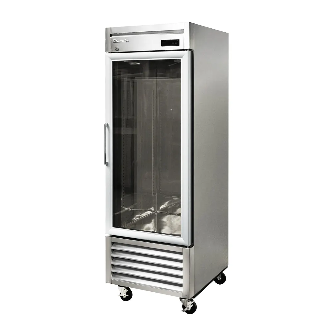 Blue Air BSR23G-HC 26" 1-Section Reach-In Refrigerator w/ Glass Full Door, Bottom Mount, Stainless Steel, 23 cu. ft.