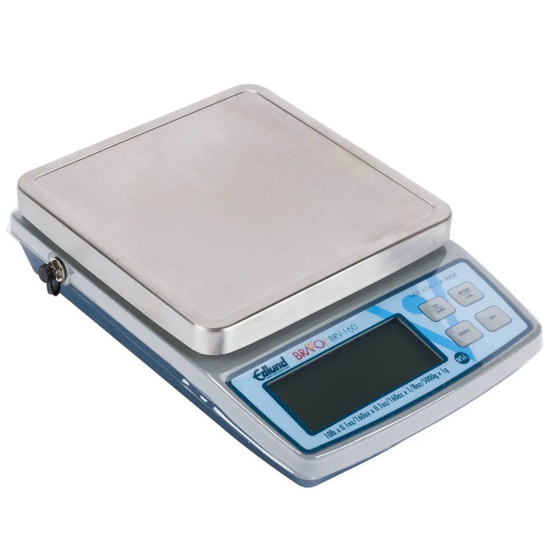 Edlund BRV-160 OP - 10-29 lb Portion Scale, 5-5/8" x 6-15/16" Stainless Platform, LCD, Auto Shut‑Off
