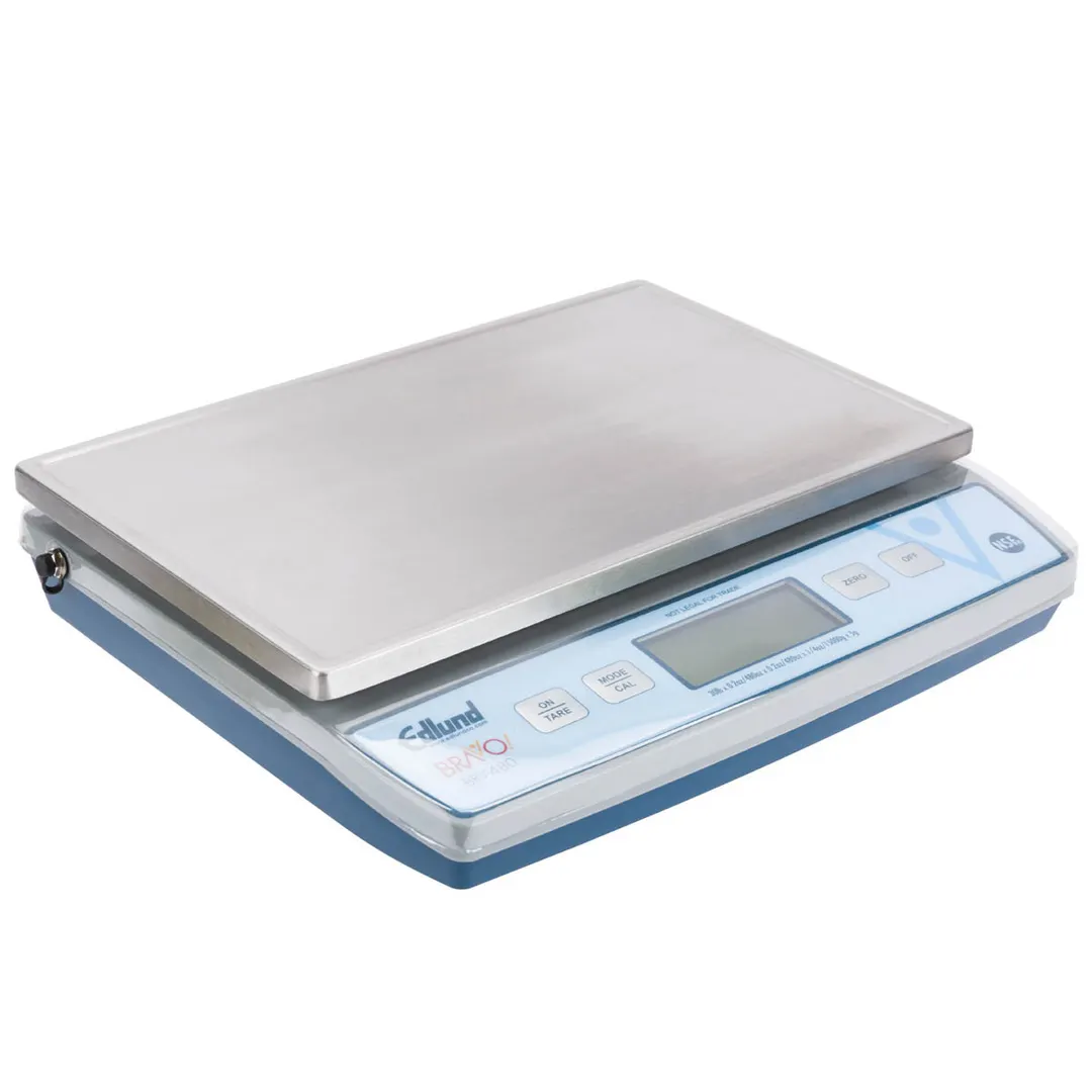 Edlund BRV-480 Bravo! Portion Scale – 30-70 lb, 0.2 oz Resolution, 11-2/5" x 7" Stainless Steel Platform
