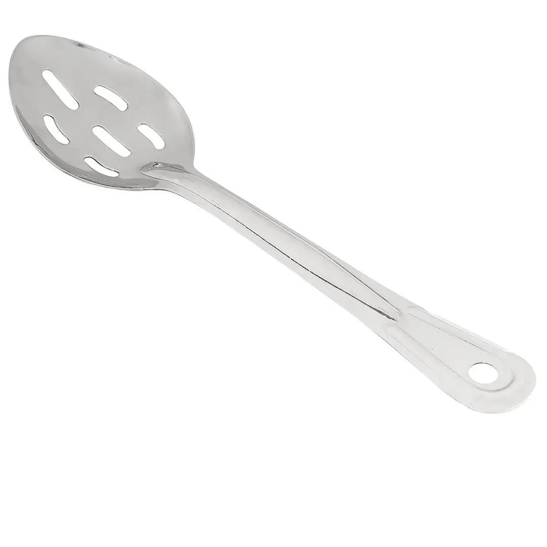 Winco BSST-11 11" Slotted Stainless Steel Basting Spoon