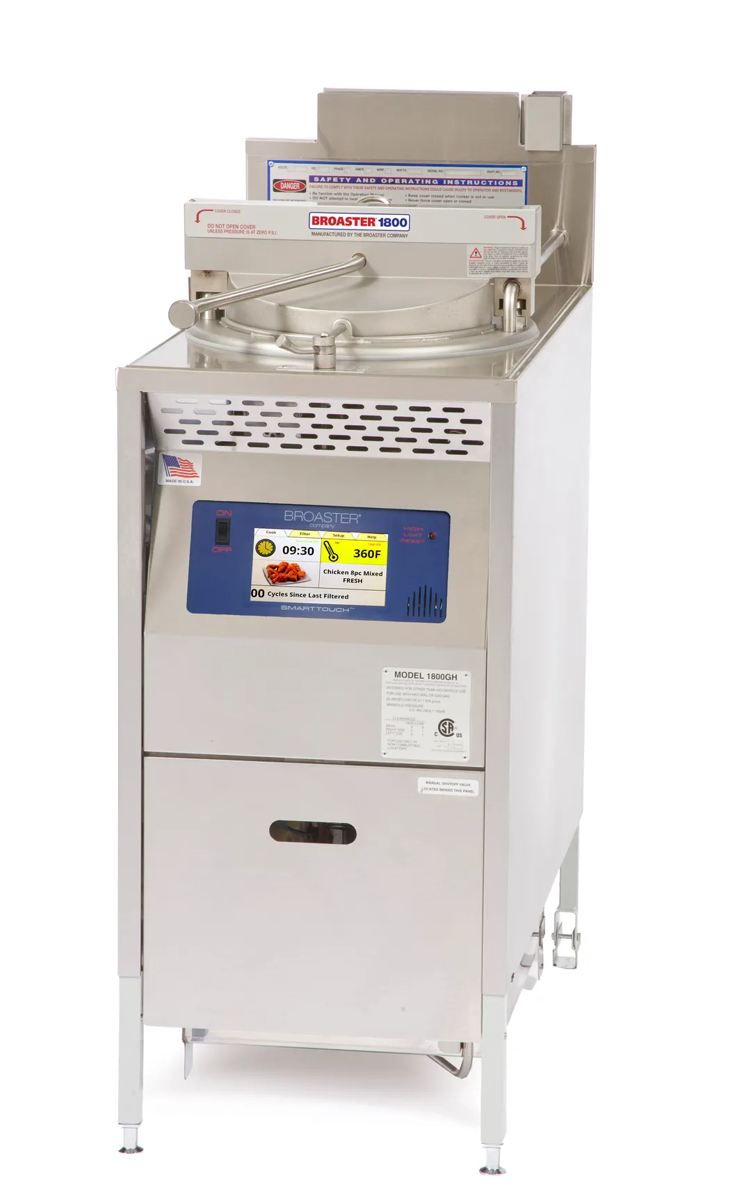Broaster 1800 PRESSURE FRYER, GAS Broaster® 1800 Pressure Fryer, Gas
