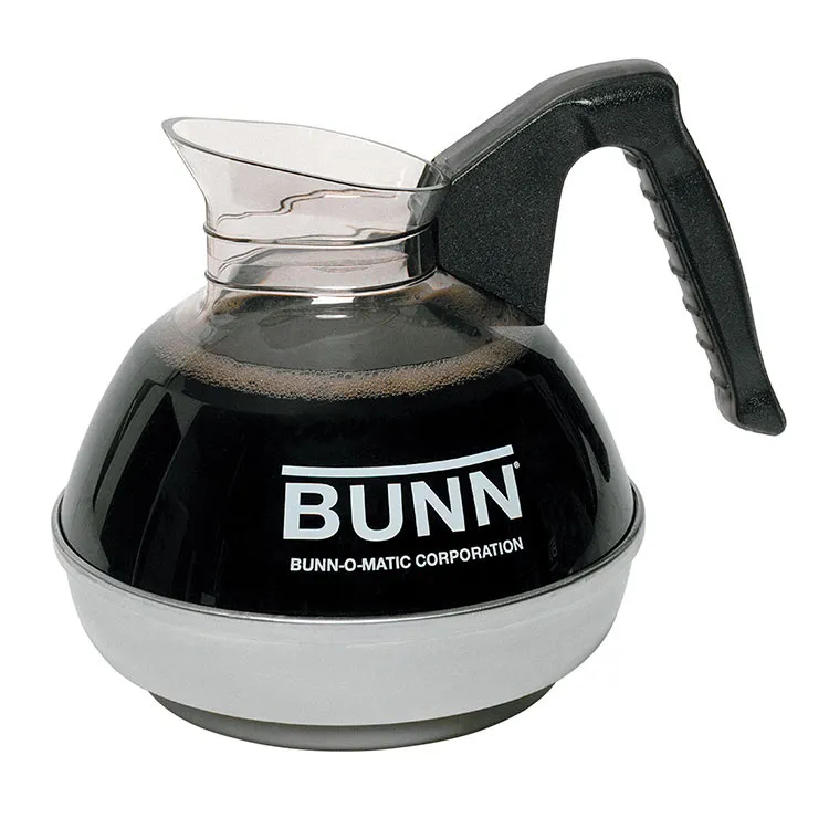 BUNN 06100.0102 Easy Pour 64oz Coffee Decanter, Plastic, Black Handle, Bottom, Drip‑Proof – 2/Pack