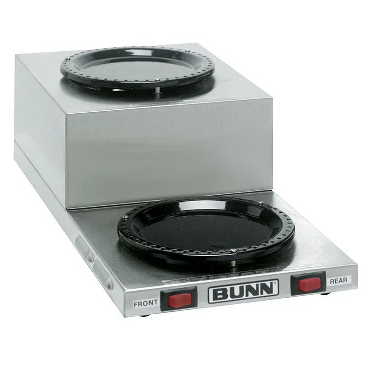 Bunn 11402.0001 Step-Up Double-Burner Coffee Warmer with (2) 100W Warmers, 120V / Low Pofile