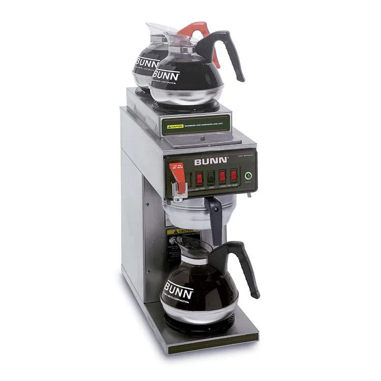 BUNN 12950.0410 Automatic Fill Coffee Brewer for Decanters With Hot Water Faucet, S.Steel / Single