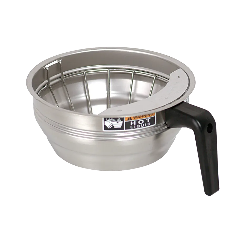 BUNN 20216.0000 Funnel Assembly, 7.12" Round Stainless Steel / Black Handle