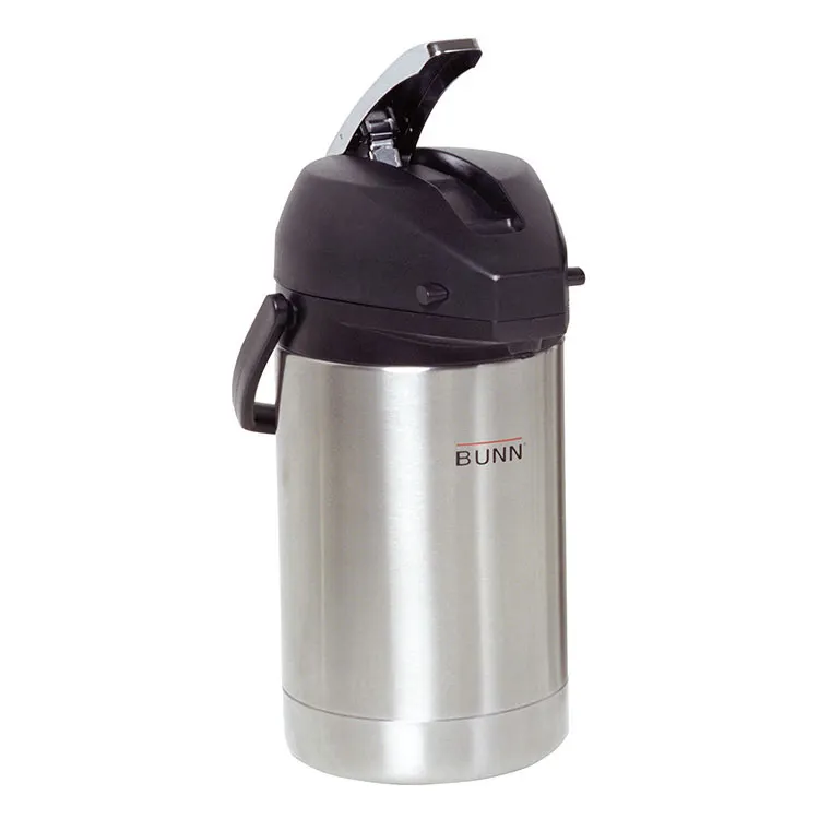 BUNN 32125.0100 Airpot - 2.5 L (84 oz) Lever-Action, Stainless Steel Body & Liner - 1/Pack