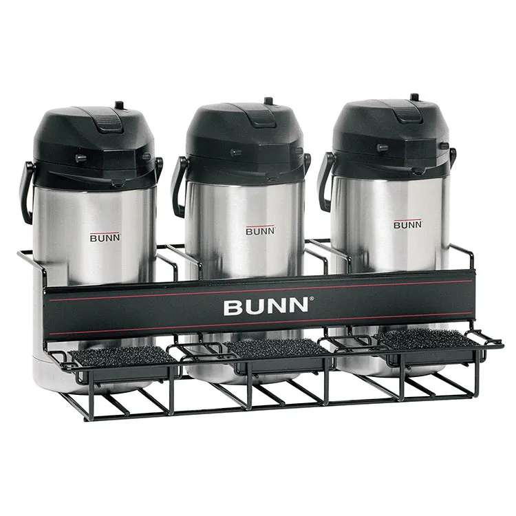 BUNN 35728.0002 UNIV-3 APR Universal Airpot Rack – Holds 3 Airpots, 3 Lower Racks, Carbon‑Steel Wire