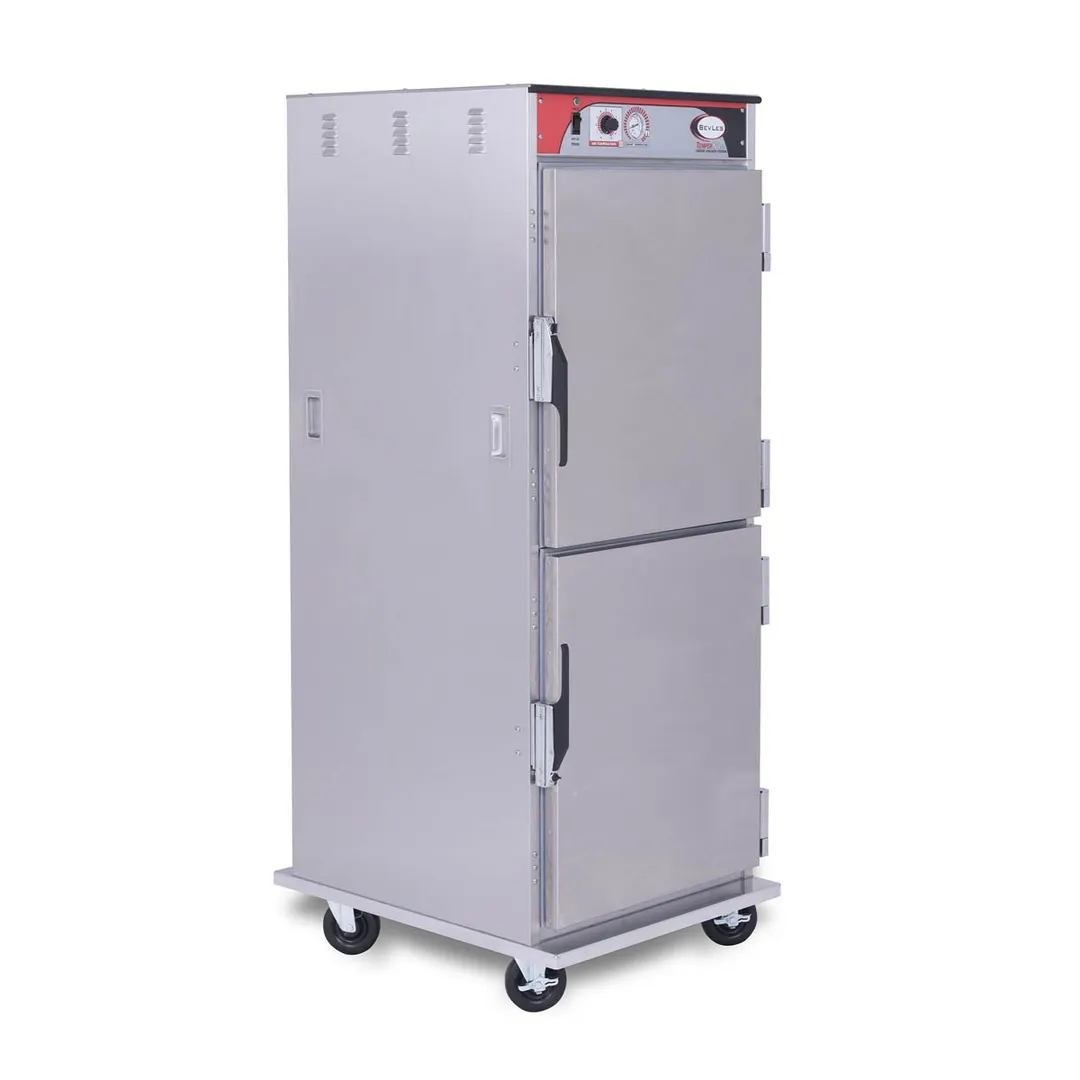 BevLes HTSS74W124 Full Height Heated Holding Cabinet, (2) Solid Dutch Doors, 230V