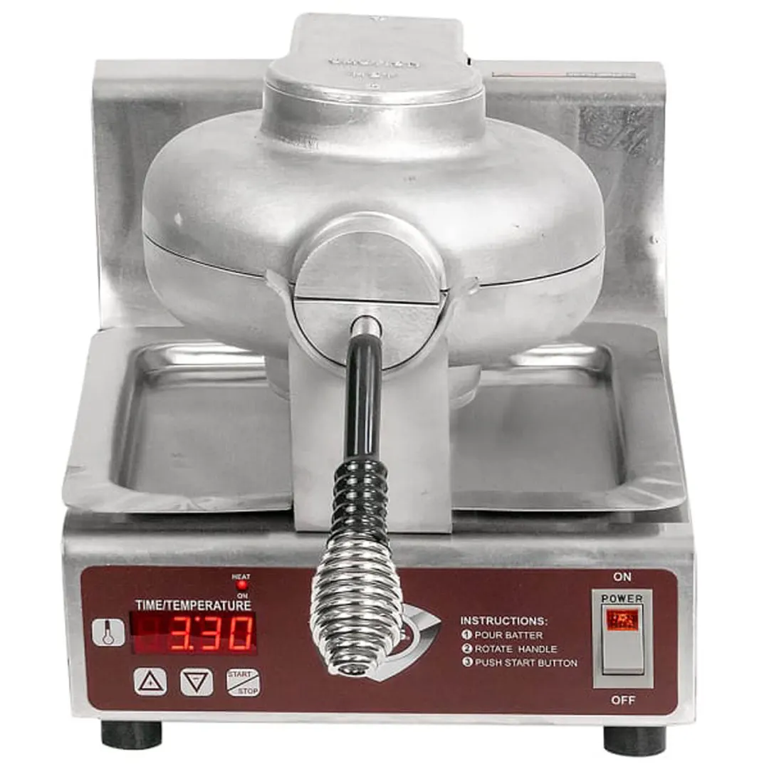 Wells BWB-1SE Belgian Waffle Baker, Single, Round, Cast Aluminum Grid