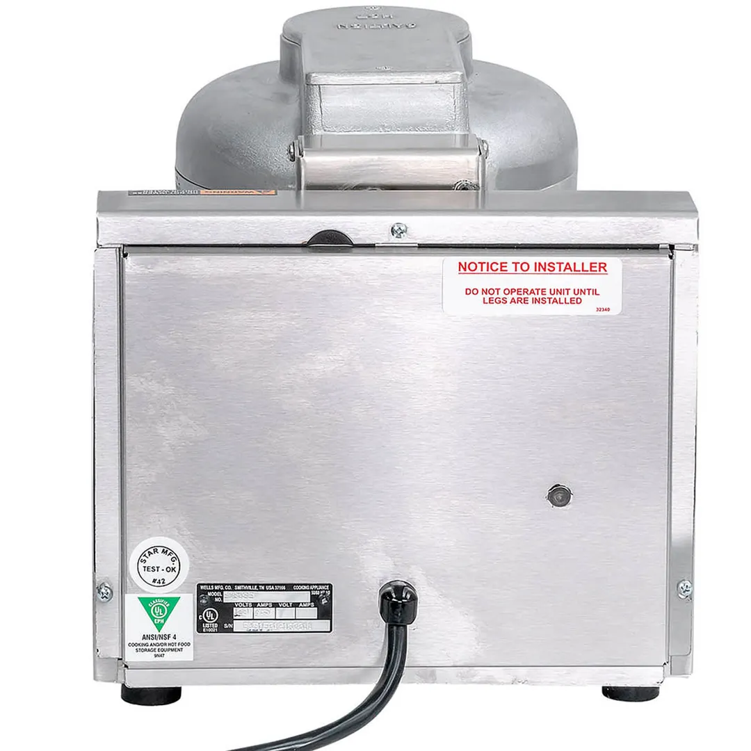 Wells BWB-1SE Belgian Waffle Baker, Single, Round, Cast Aluminum Grid
